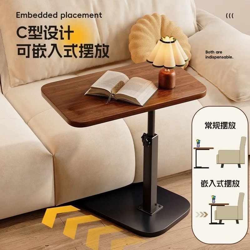 Adjustable Bedside Table Sofa Side Desk Lifting Coffee Table for Bedroom