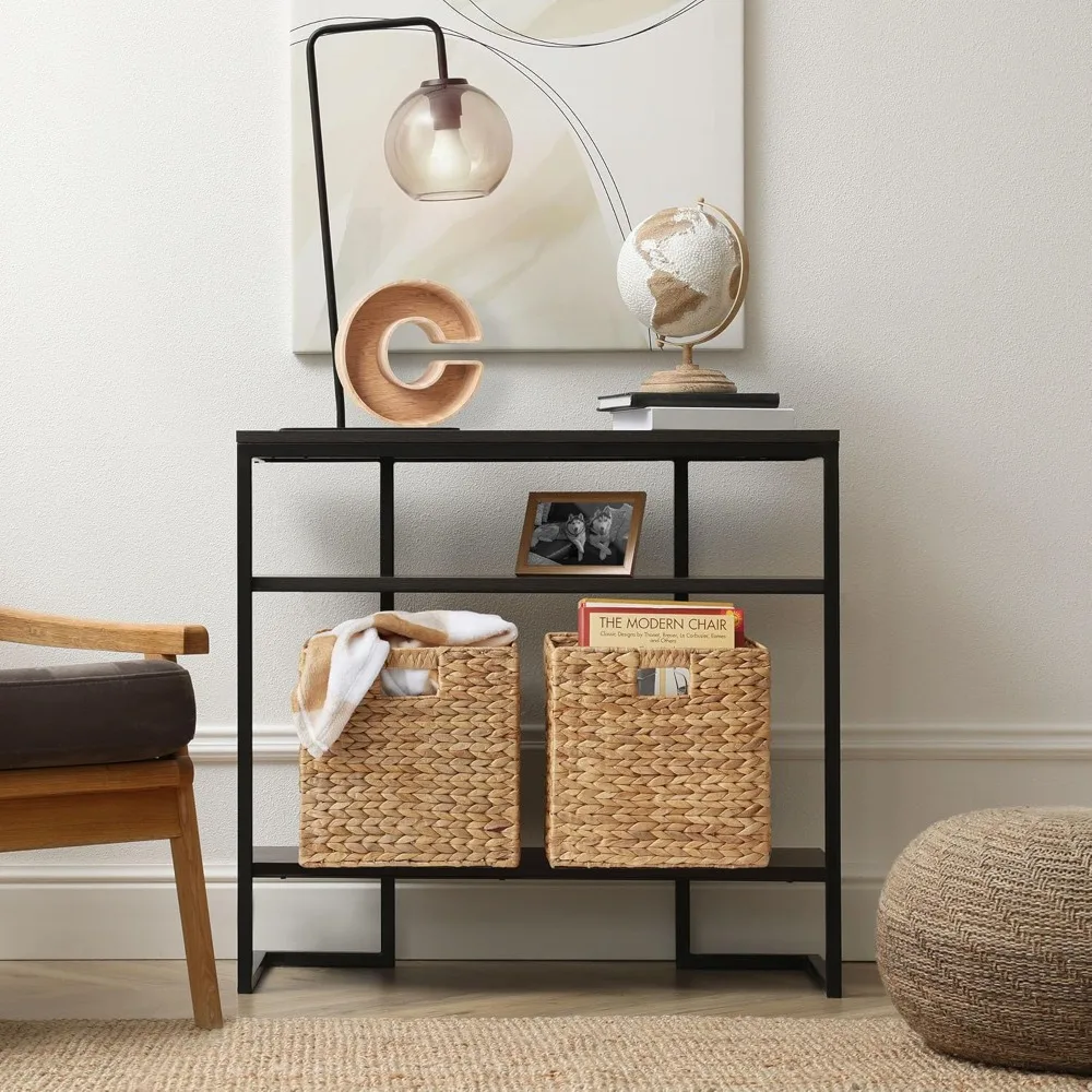 

Water Hyacinth Storage Baskets, Natural Collapsible Cube Organizers, Woven Bins for Bathroom