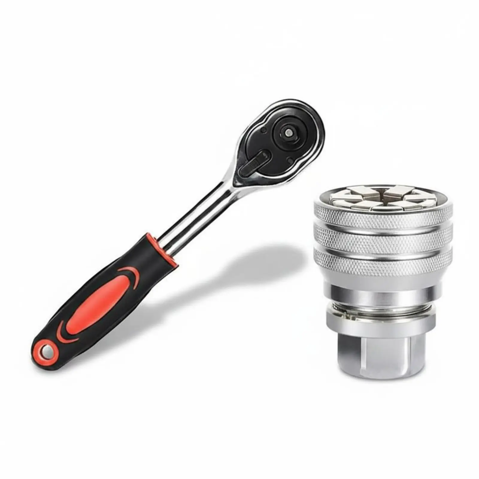 2 Pieces Universal Socket Wrench Portable Drill Socket Adapter Universal Maintenance Tool Labor-Saving High Rotational Force view 5