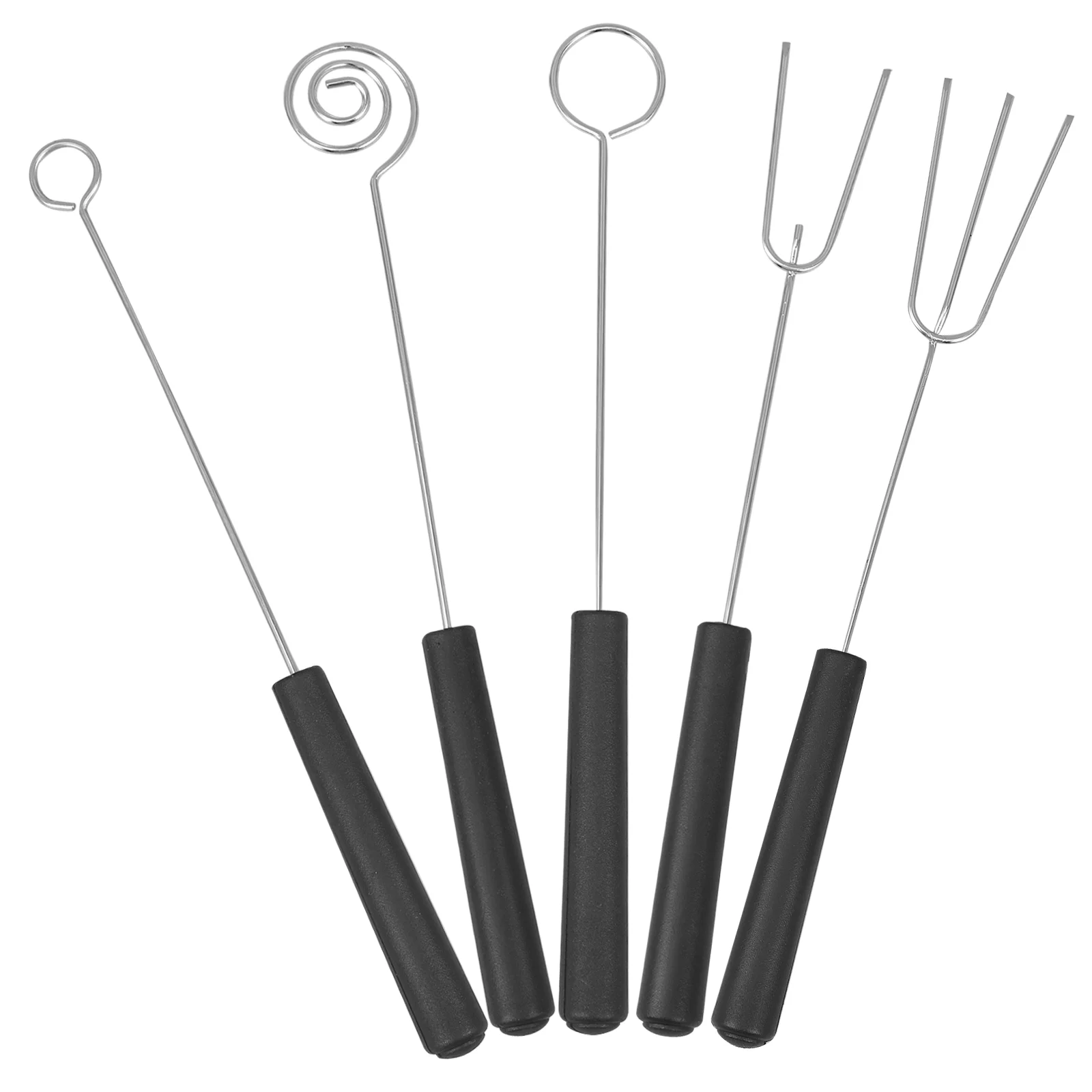 

5 PCS Chocolate Fork Picks Kitchen Gadget Stainless Steel Dipping Sauce Barbecue