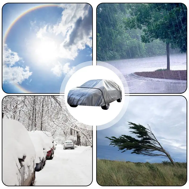 Car Covers Sun Dust   Outdoor Auto Full Covers Umbrella  Snowproof Windproof Protector Outdoor Full Cover Sturdy Protective Car