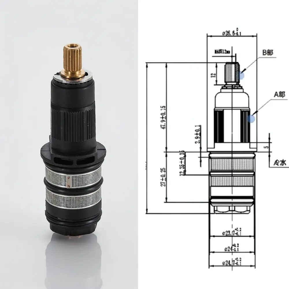 Replacement Brass Thermostatic For For Flola Shower Faucet Mixing Valve Temperature Control Repair Spare Core