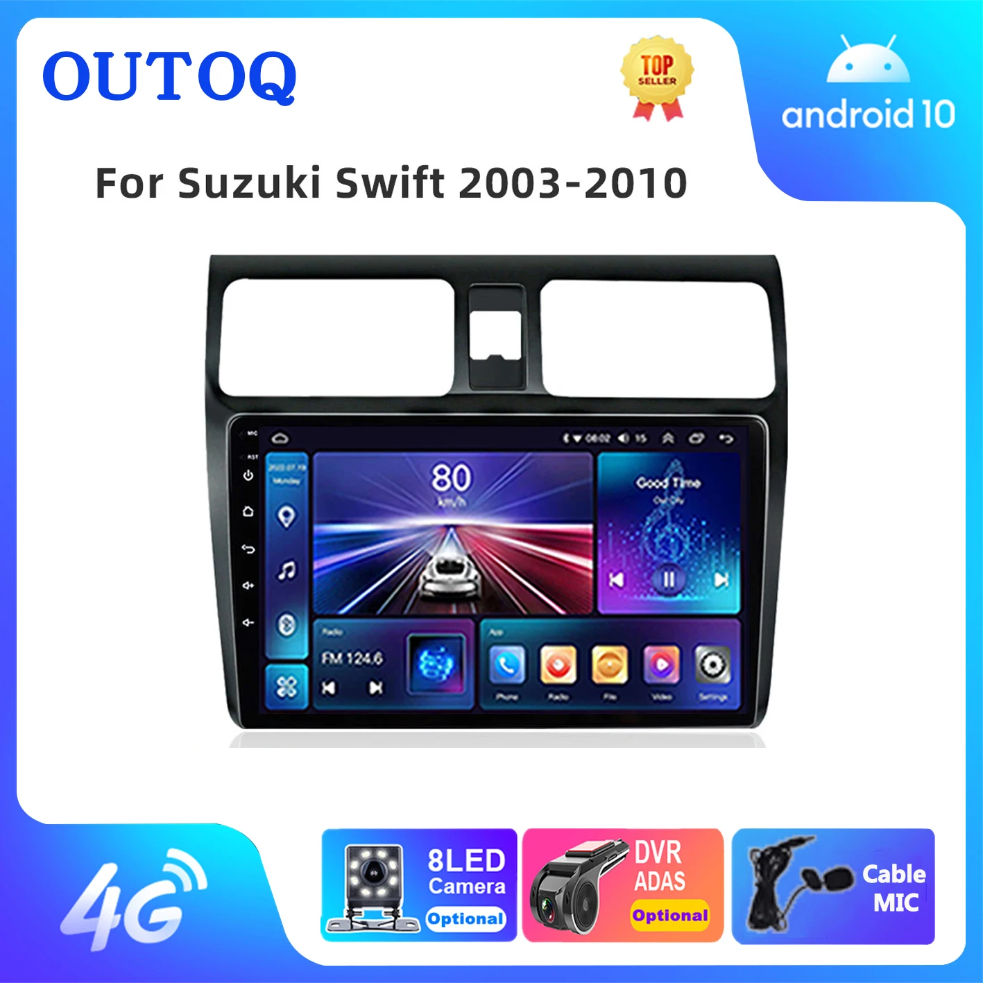 Android Car Radio For Suzuki Swift 2005 2006 2007 2008 2009 2010 Multimedia Player 2DIN Navigation GPS Video 2 Din IPS 8 CORE 4G