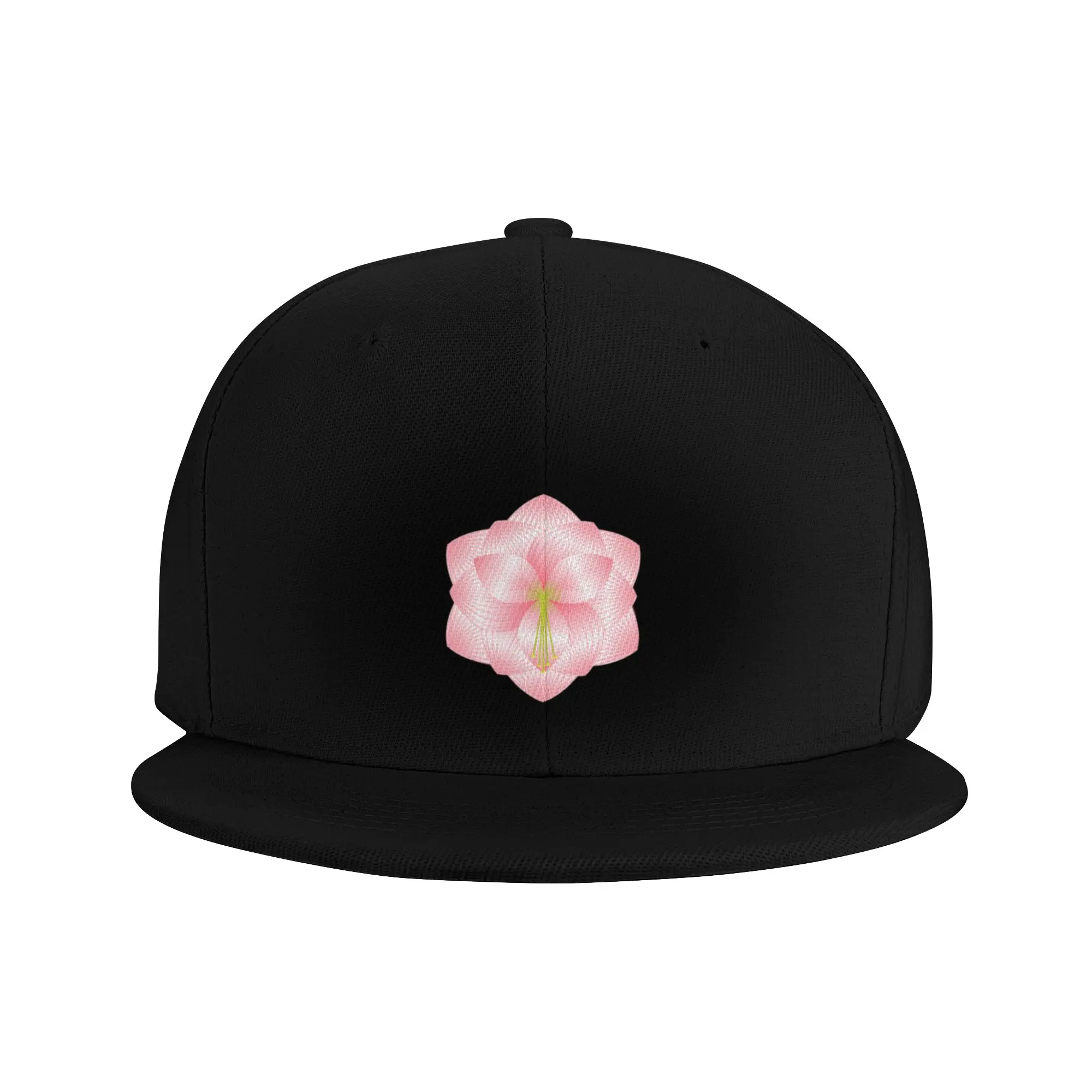 Fashion Amaryllis - Pink on Burgundy Flat Brim Sun Hat  Sports And Fitness Sun Hats
