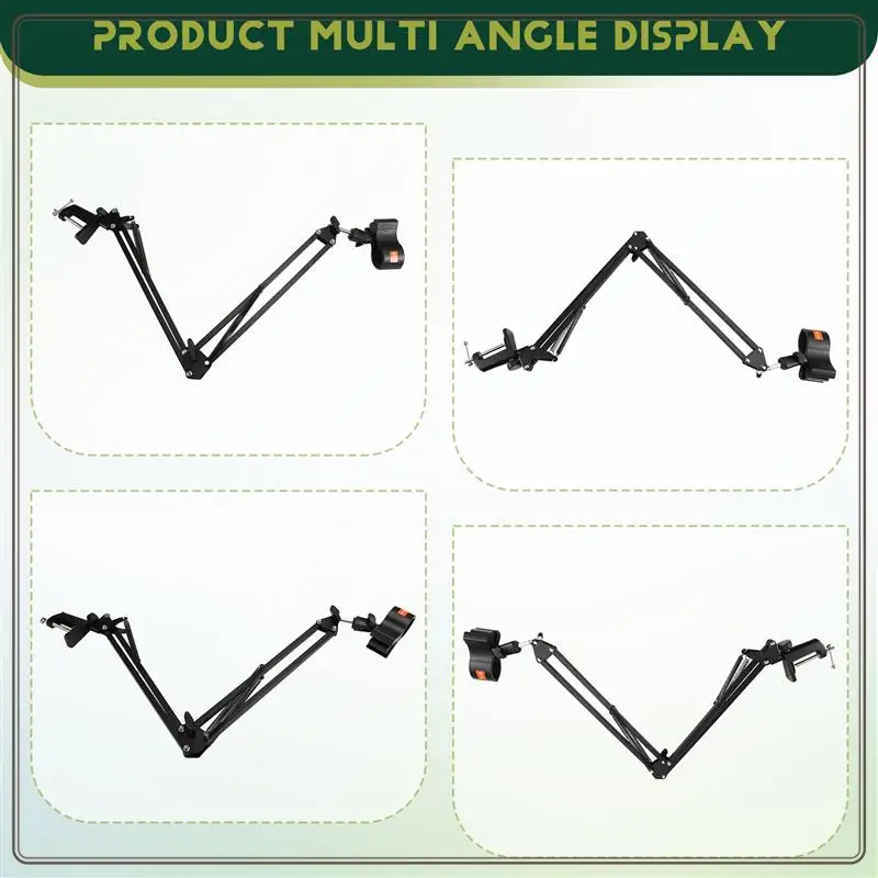 Надежная регулируемая подвесная штанга для микрофона, ножничная подставка для записи голоса, подставка для микрофона для вещания, регулируемый микро