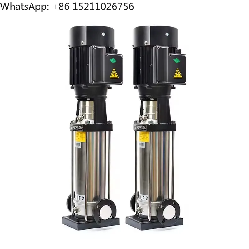 OEM Multi-stage Vertical Centrifugal High Pressure Water Pump ISO9001 Certified 100% Copper Wire Motor In-line Design