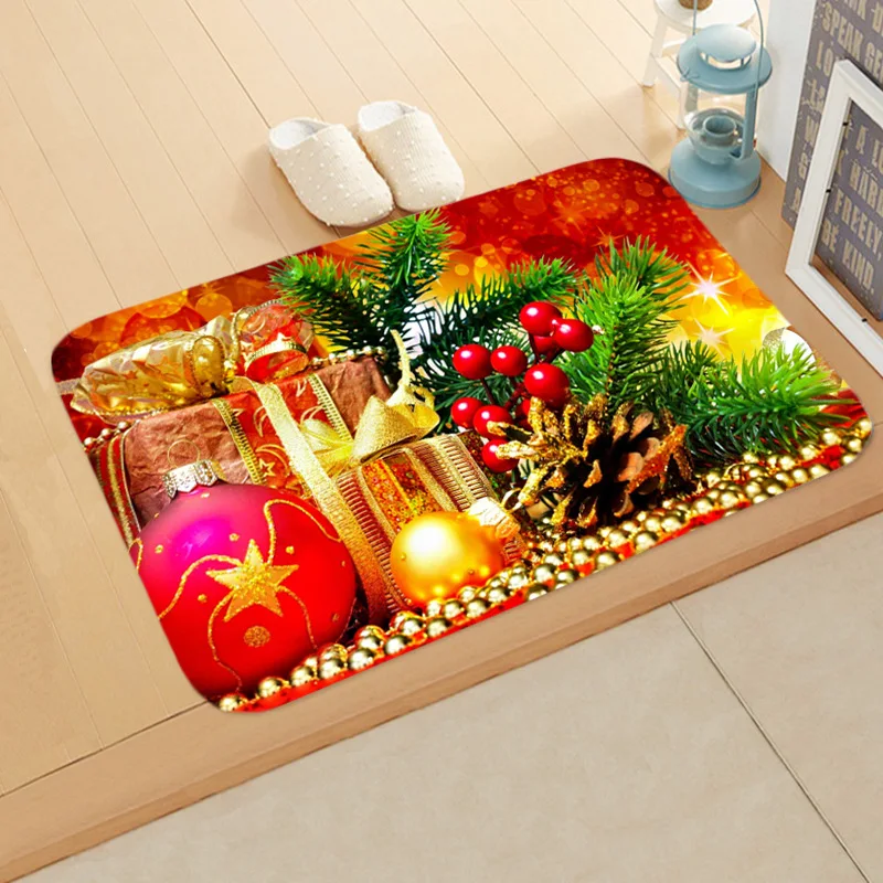 Christmas Home Decoration Door Mat Santa Claus Welcome  Non-Slip   Carpet   Floor