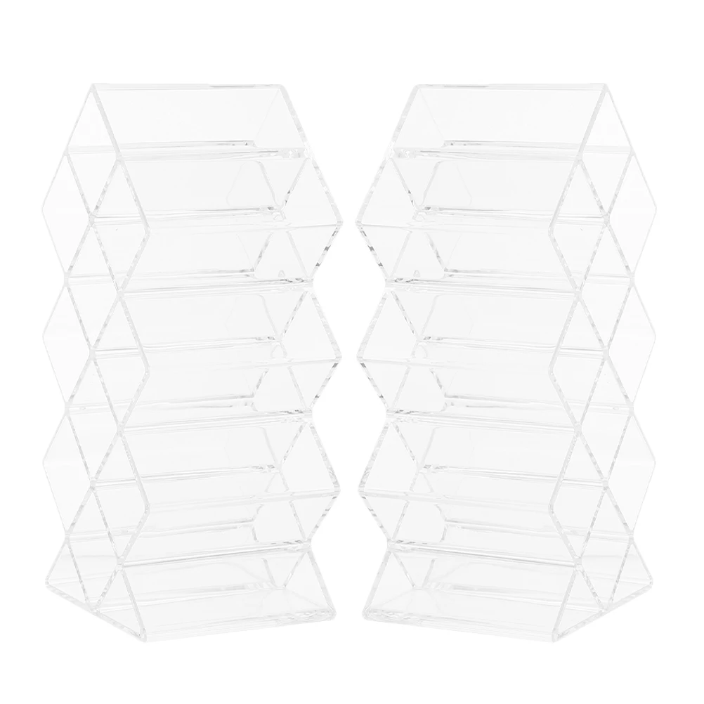 

2Pcs Lipstick Acrylic Storage Box Desktop Holder Gloss Rack Makeup Display St Lipstick Storage Holder Home Tool