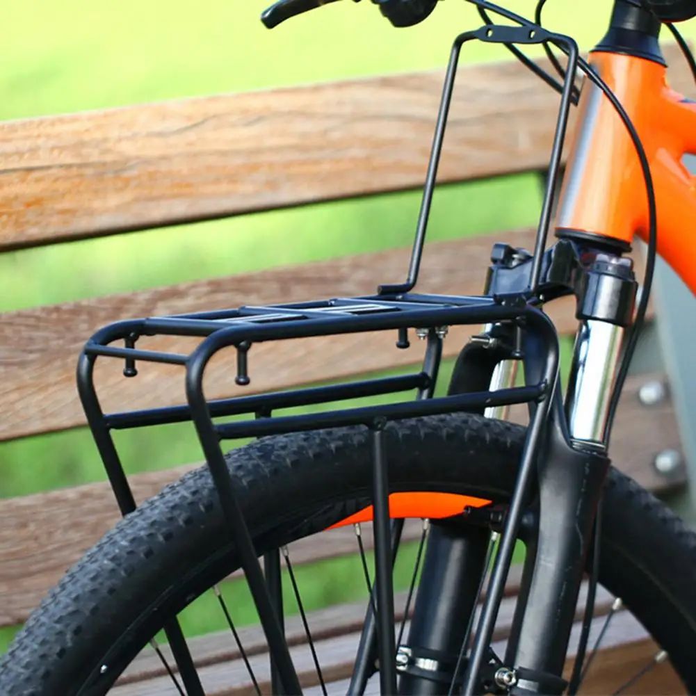 Bike Cargo Rack Front Fork Luggage Carrier Rack Steel Universal Mountain Road Bicycle Pannier Rack Cycling Accessories 자전거 짐칸 image 3