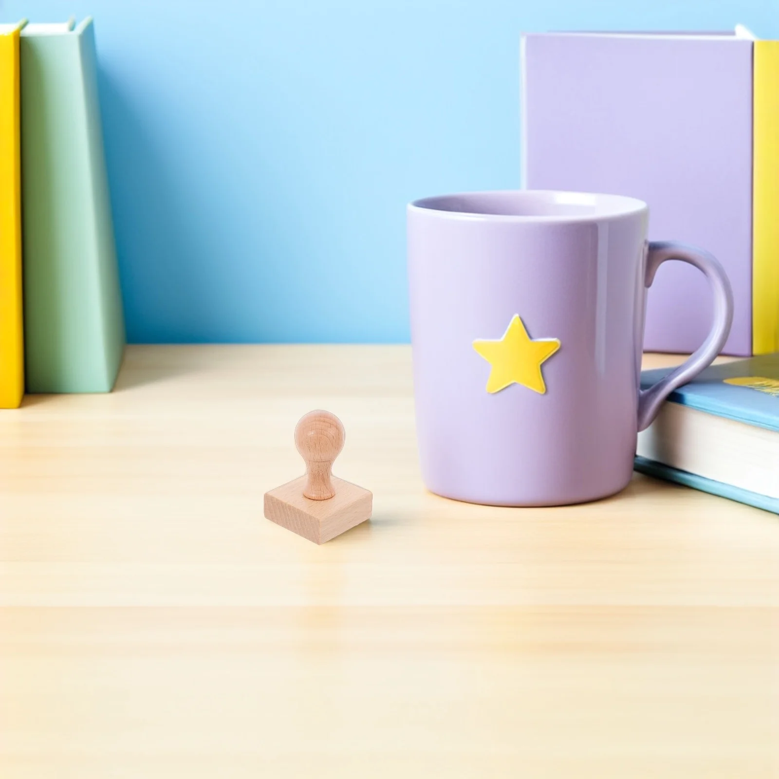 2 pçs montagens de carimbo de madeira em branco para diy selo fazendo projetos de artesanato alça redonda design conforto aperto selos de madeira para artesanato