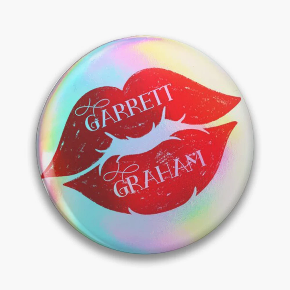 Garrett Graham sticker  Pin Holographic Star Heart Pin Brooches Laminated Button Fashion Accessory
