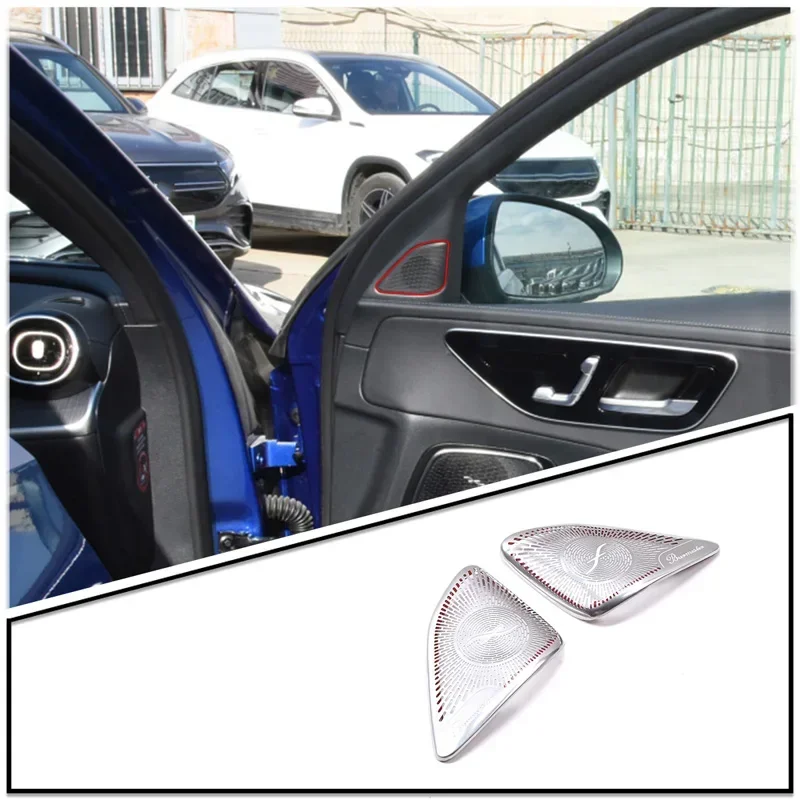 

For Mercedes-Benz C-Class W206 2022 A-pillar sliver audio horn cover decorative horn cover Easy installation car accessories