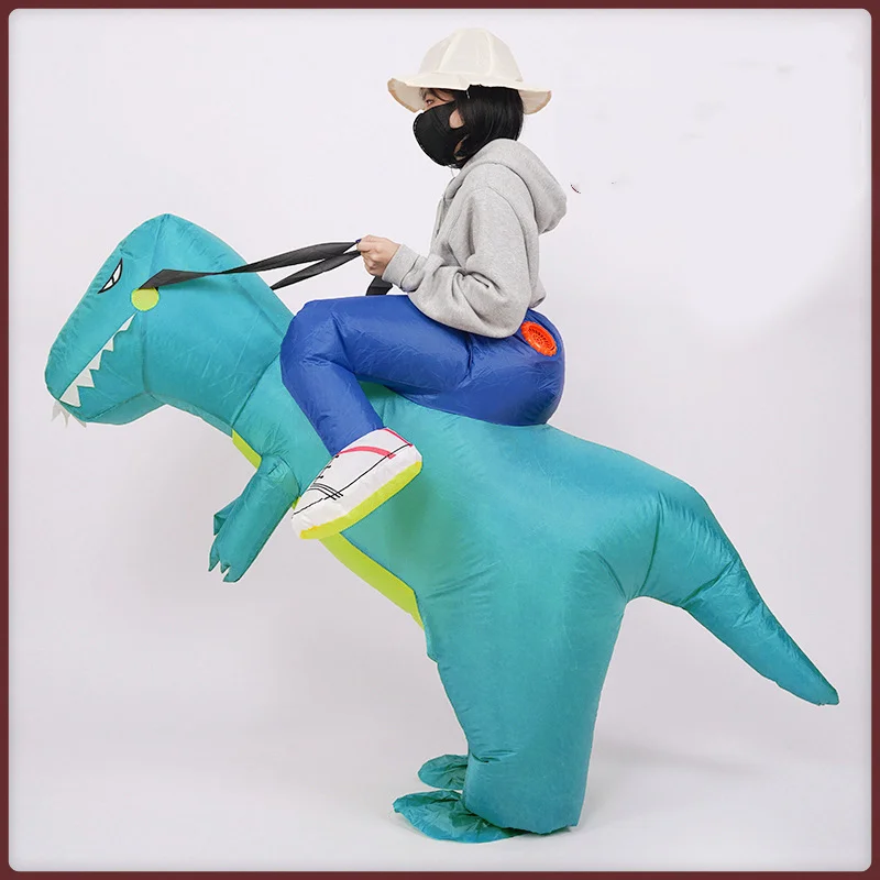 Bambini dinosauro Costume gonfiabile adulto Anime Halloween Carnival Party Cartoon divertente dinosauro tuta costumi Cosplay