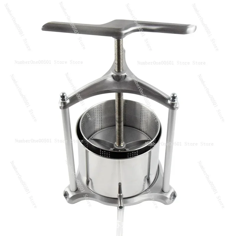 

Manual Fruit Press 6L Capacity Aluminum Frame 304 Stainless Steel Basket for Pressing Juice Extraction Food Dehydration Tool