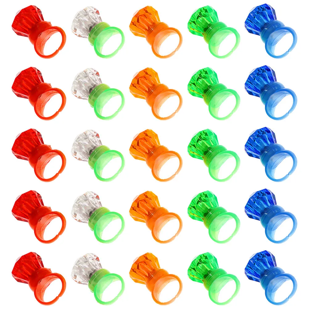 

25 шт. светящихся LED-колец для детей, мигающие кольца на пальцы, яркие цвета, для вечеринок, праздников, дней рождения, детские игрушки-кольца