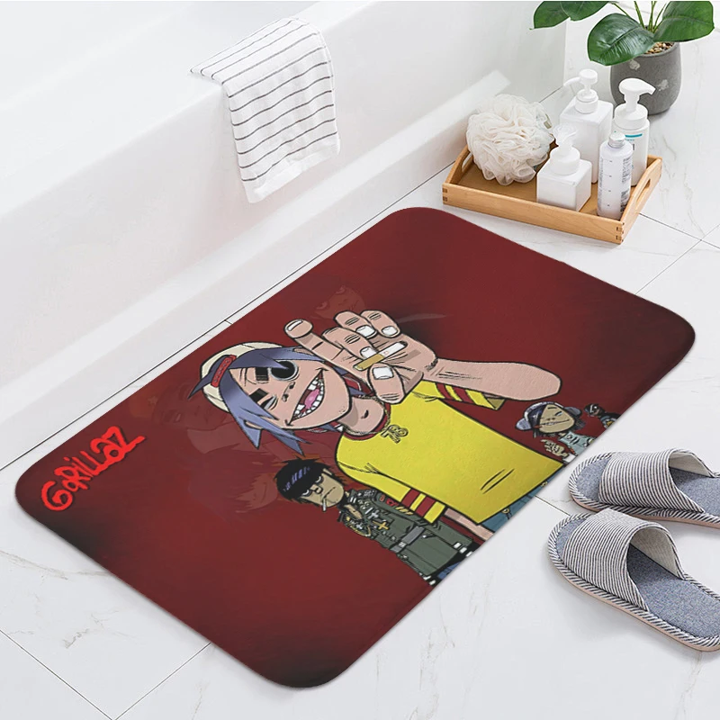 Waterproof Bathroom Mat D-Gorillaz Balcony Hallway Bedroom Rug Slip-resistant Kitchen Room Floor Carpet Entrance Door Doormat