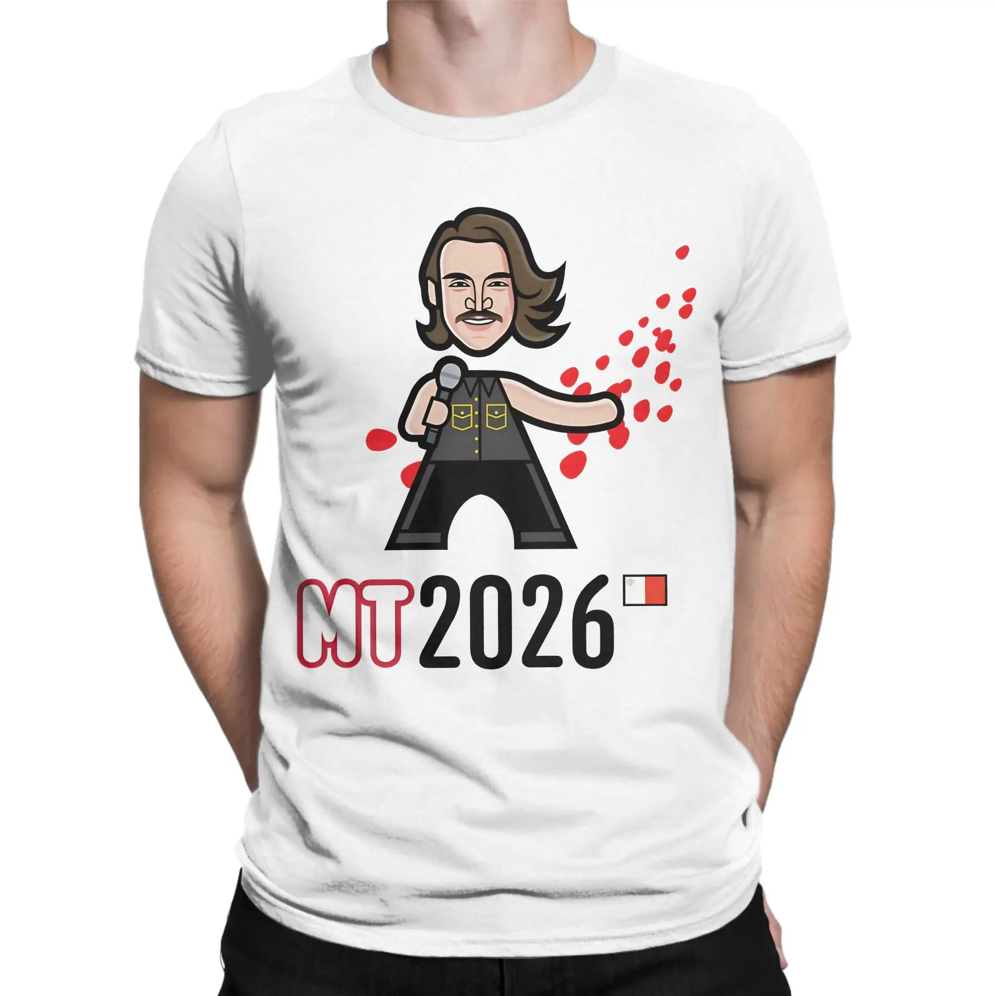 Malta 2026 6089900938.1953 Merch Camiseta unisex 100% algodón Camiseta de moda Ropa