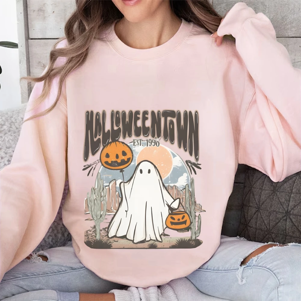 Halloweentown Est 1998 스웨터 귀여운 유령 할로윈 테마 그래픽 스웨터 가을 레트로 빈티지 스웨터 남성용 남성용
