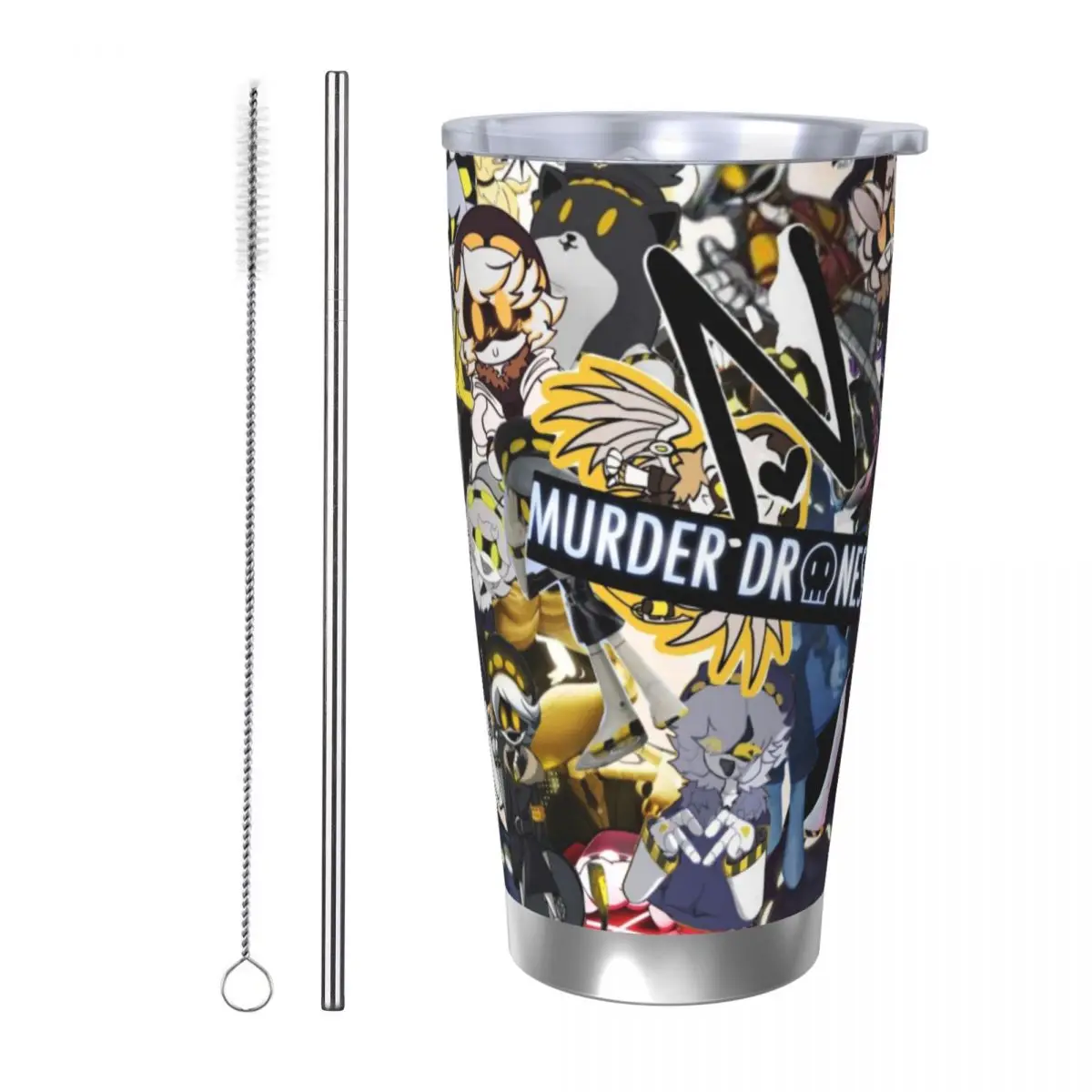 M-Murder-Drones 20oz Stainless Steel Insulated Thermal Coffee Car Cup Cold Hot Mugs Vacuum Flask