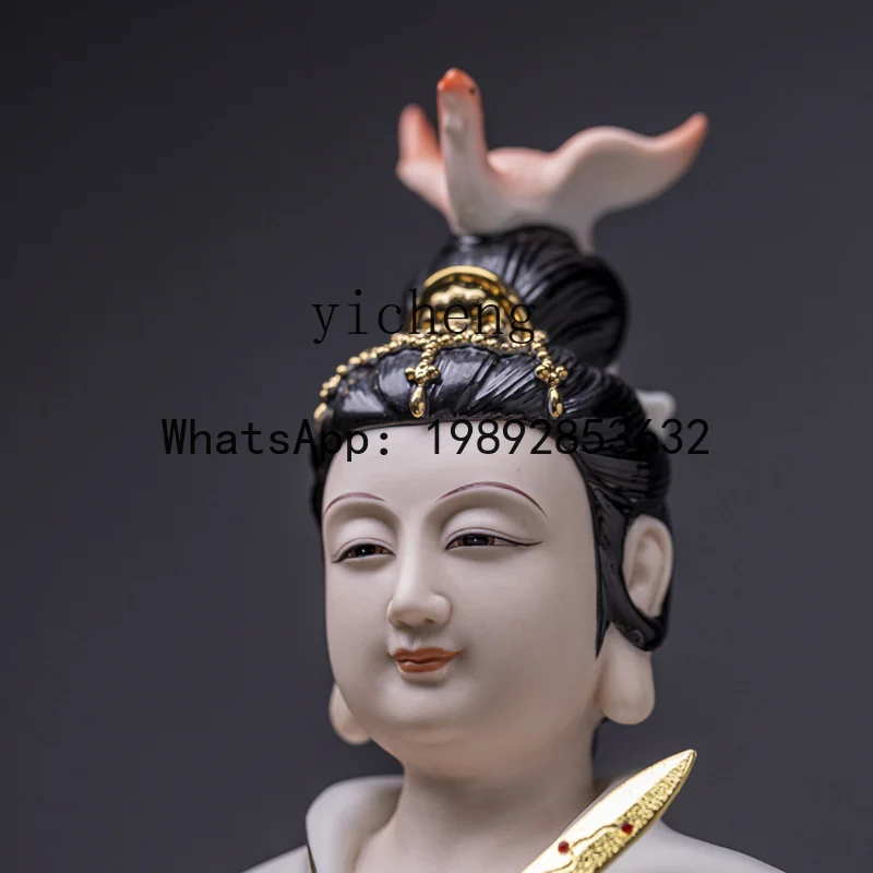 Heavens Immortal Goddess Statue Nine Heavens Holy Mother Sitting Statue Nine Heavens Immortal Goddess Worship Ornament