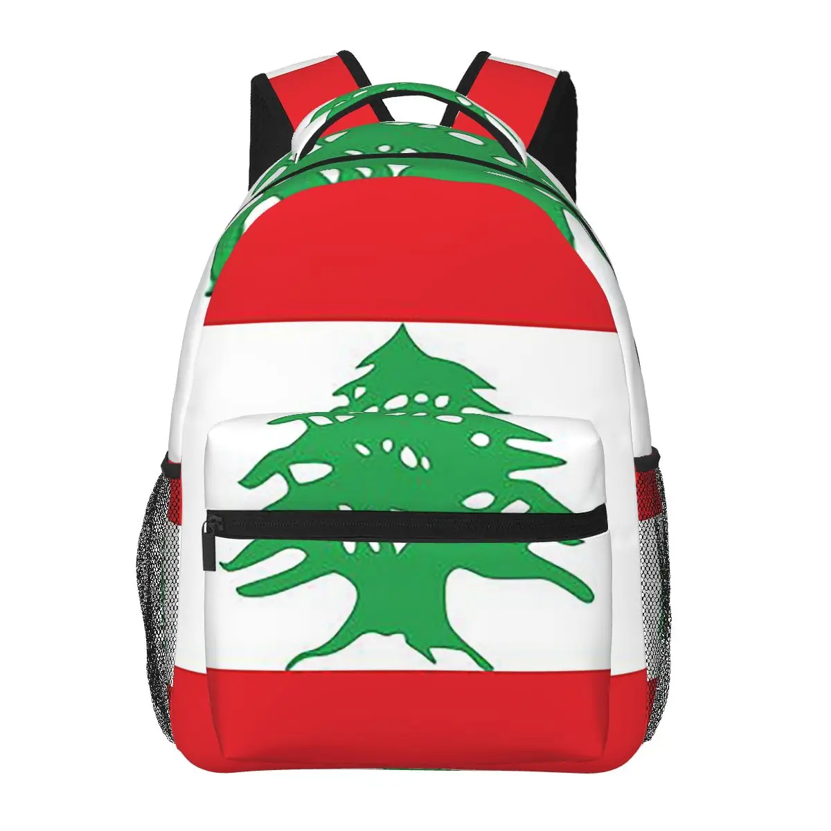 

Flag Of Lebanon Student Backpack School Bag Hiking Travel Daypack for Boys Girls Fashion Bookbag Shoulder Bags