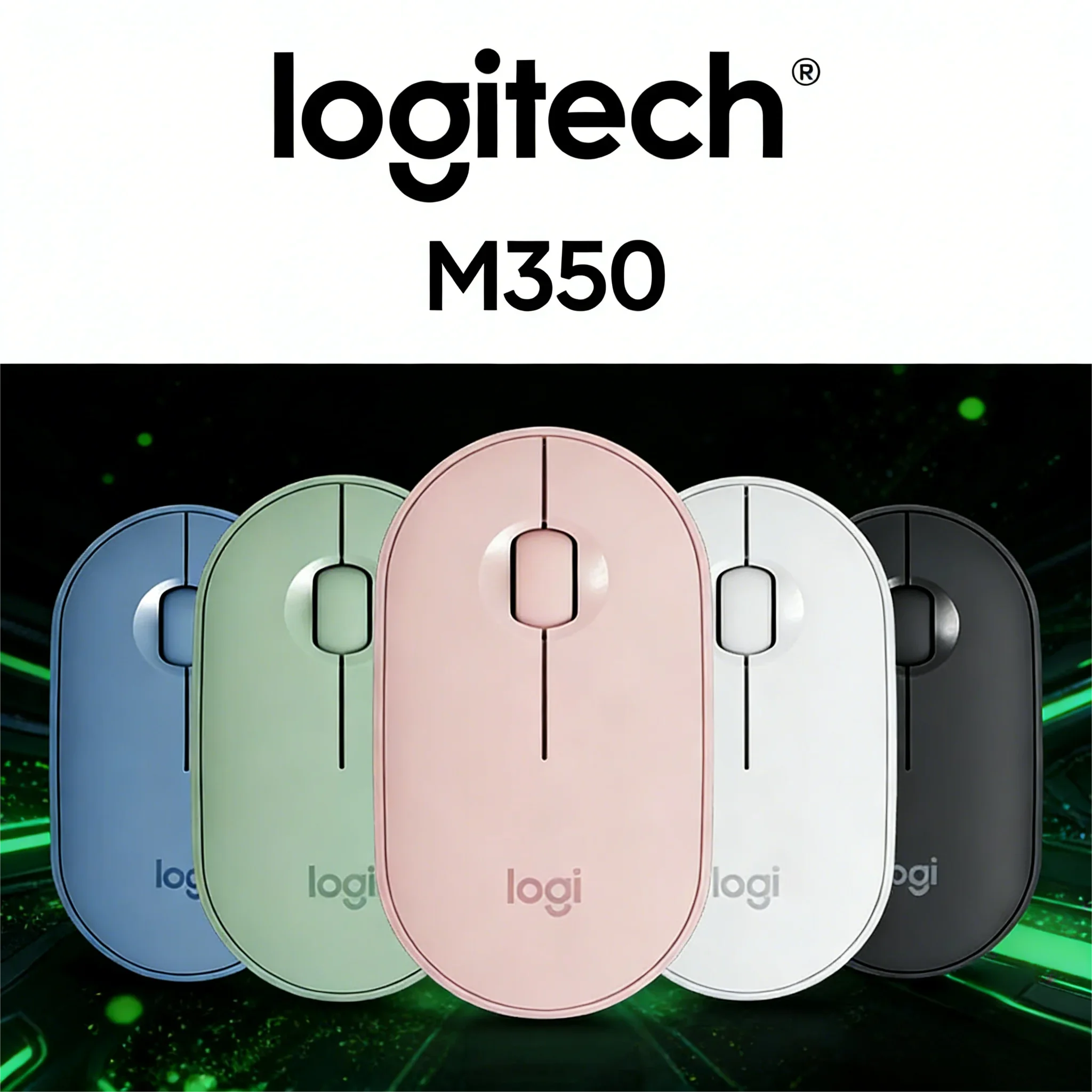 

Беспроводная мышь Logitech M350 Pebble, двухрежимная (Bluetooth и USB), портативная, эргономичная, с длительным временем автономной работы для офиса, игр, ноутбука