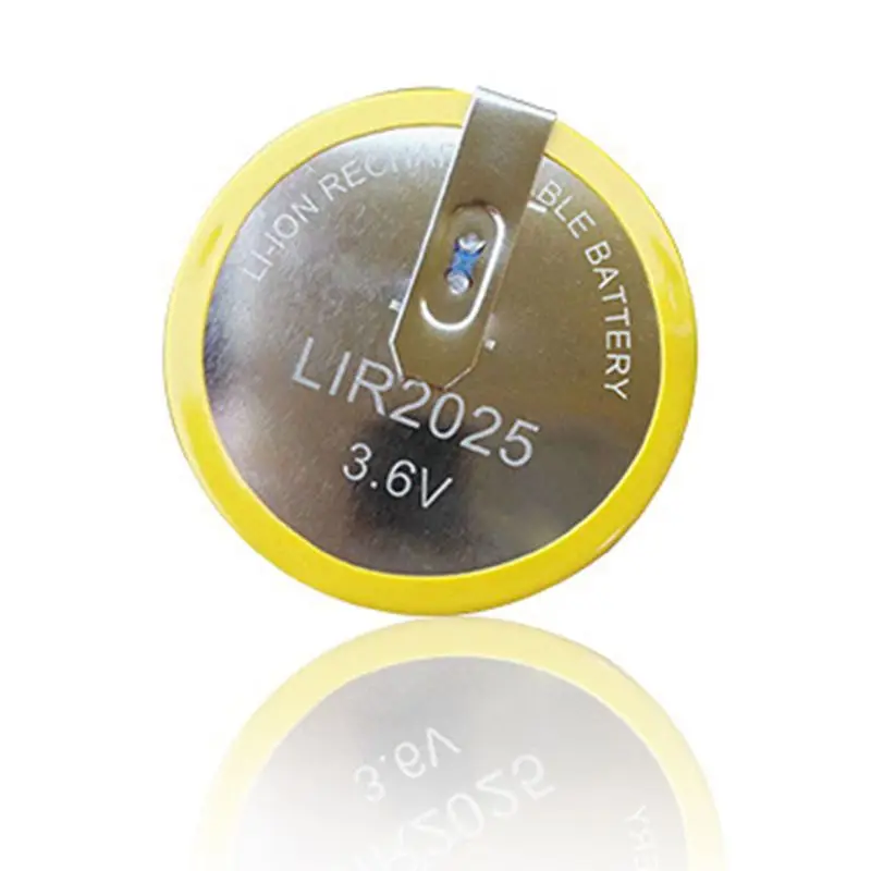 Button Battery LIR2025 3.6V Remote Cover Cell Coin Batteries For Watch