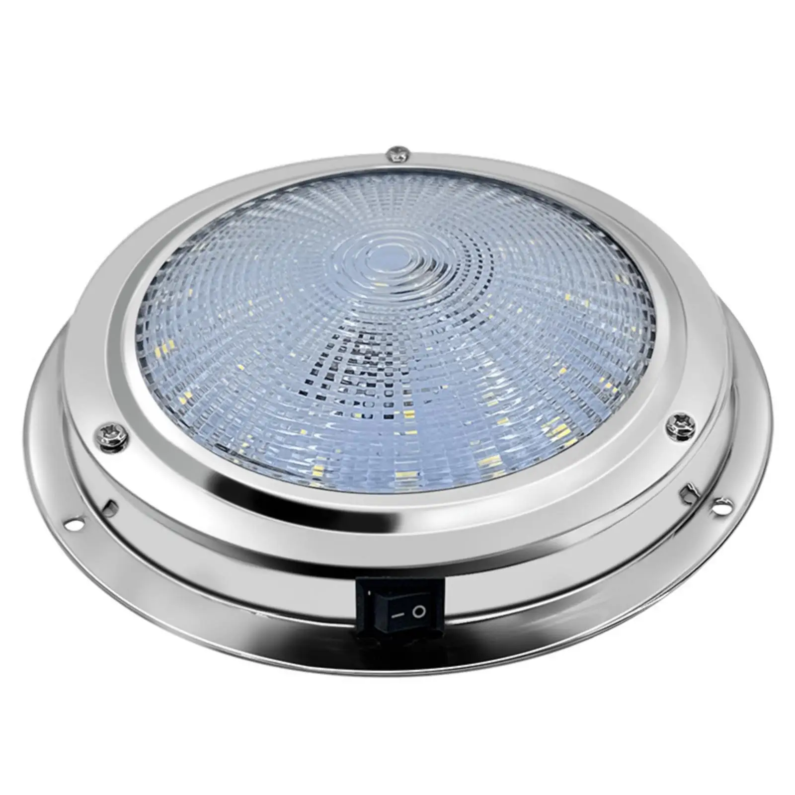 Round Flush Mount Overhead Light Textured Lens Indoor Lighting Cool White