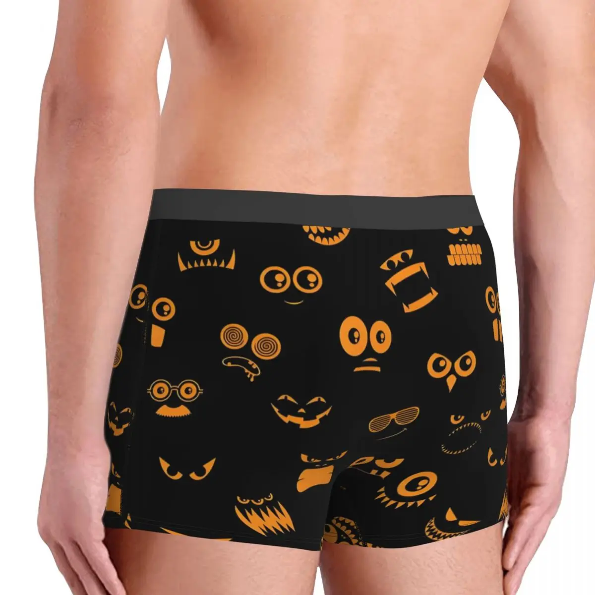 Personalizado assustador monstro olhos no escuro festa de halloween oco boxers shorts cuecas masculinas moda cuecas