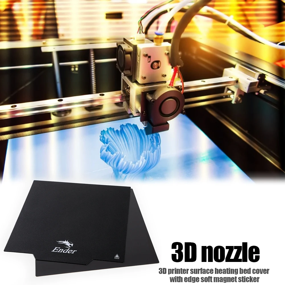 للطابعة ثلاثية الأبعاد Ender 3 Ender 3 Pro CR-20 لوحة بناء مغناطيسية مرنة قابلة للإزالة #2