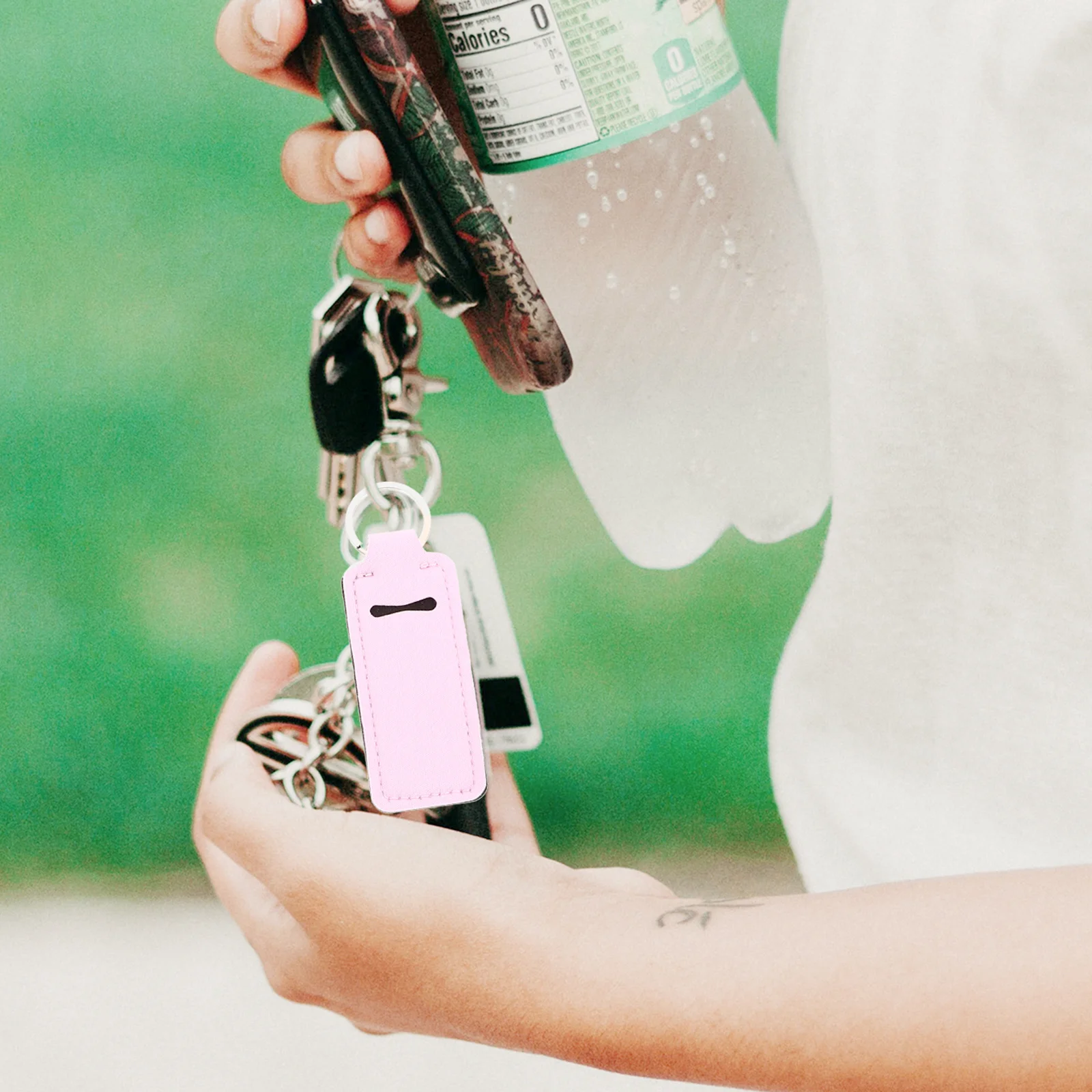 

9Pcs Lipstick Protection Covers Durable Keychain Pendant Small Portable Lip Balm Holder Colorful Lipstick Cover Outdoor Carrying