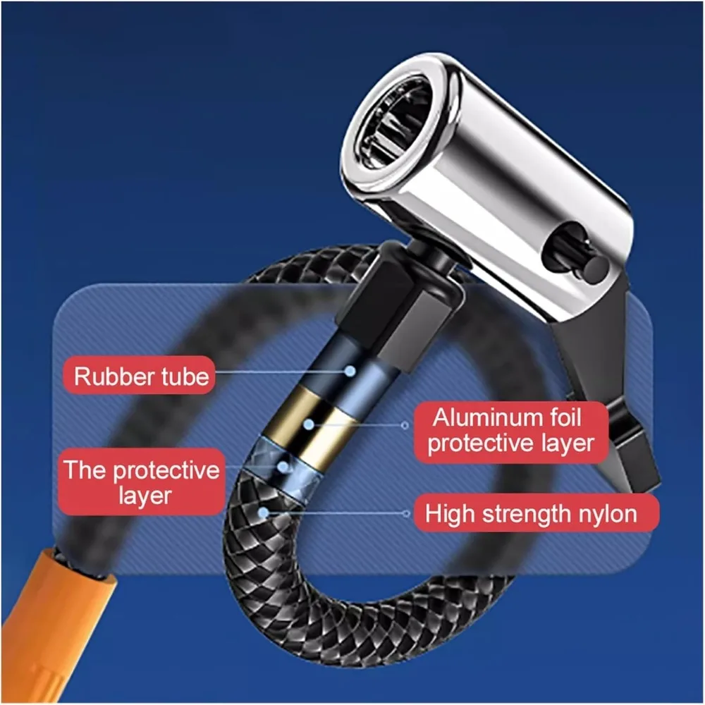 120 واط ضاغط هواء للسيارة اللاسلكية مضخة هواء منفاخ الإطارات الكهربائية ، متوافق مع دراجة نارية دراجة قارب كرات الإطارات التلقائية #6