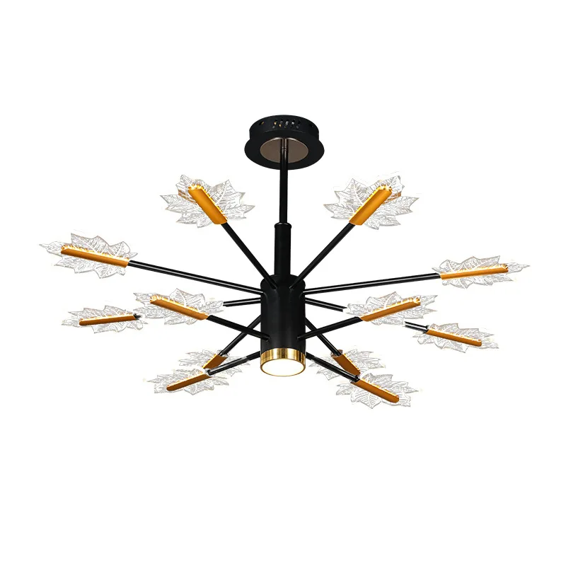 

Simple, living room, light luxury, chandelier, design, creativity, maple leaf, dining room