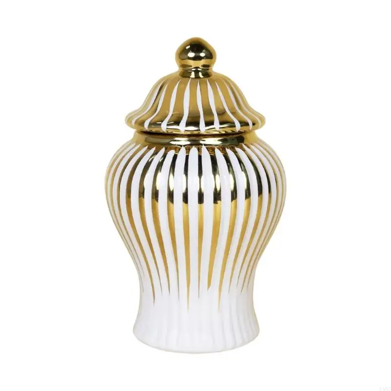  Classical Ceramic Vases Gingers Jar with Lid for Floral Arrangements Decors or Gift