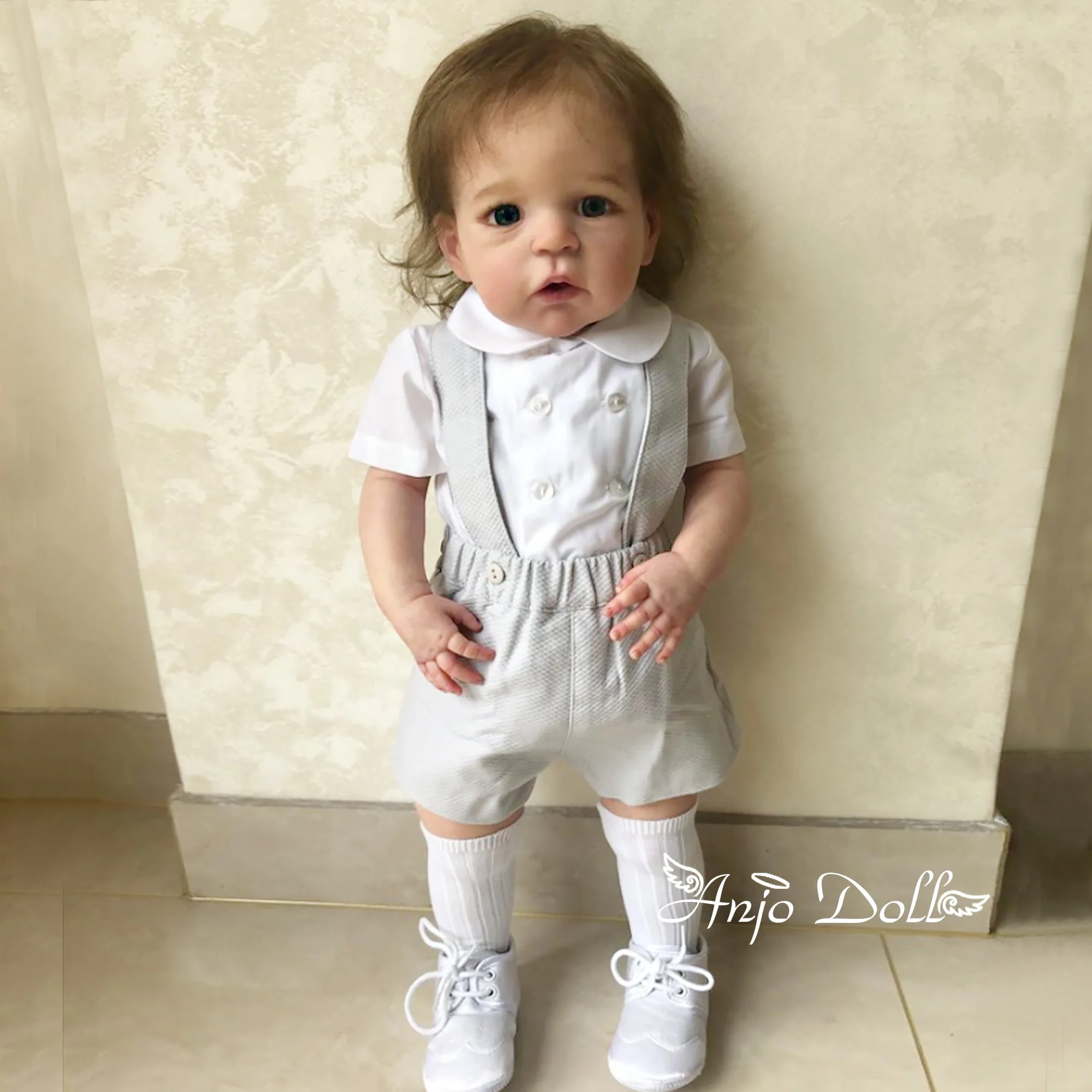 

Sandie 26 Inch Bebé Reborn Dolls 3D Painted Can Standing Lifelike Reborn Toddler Doll Toys For Children Muñecas Para Niñas