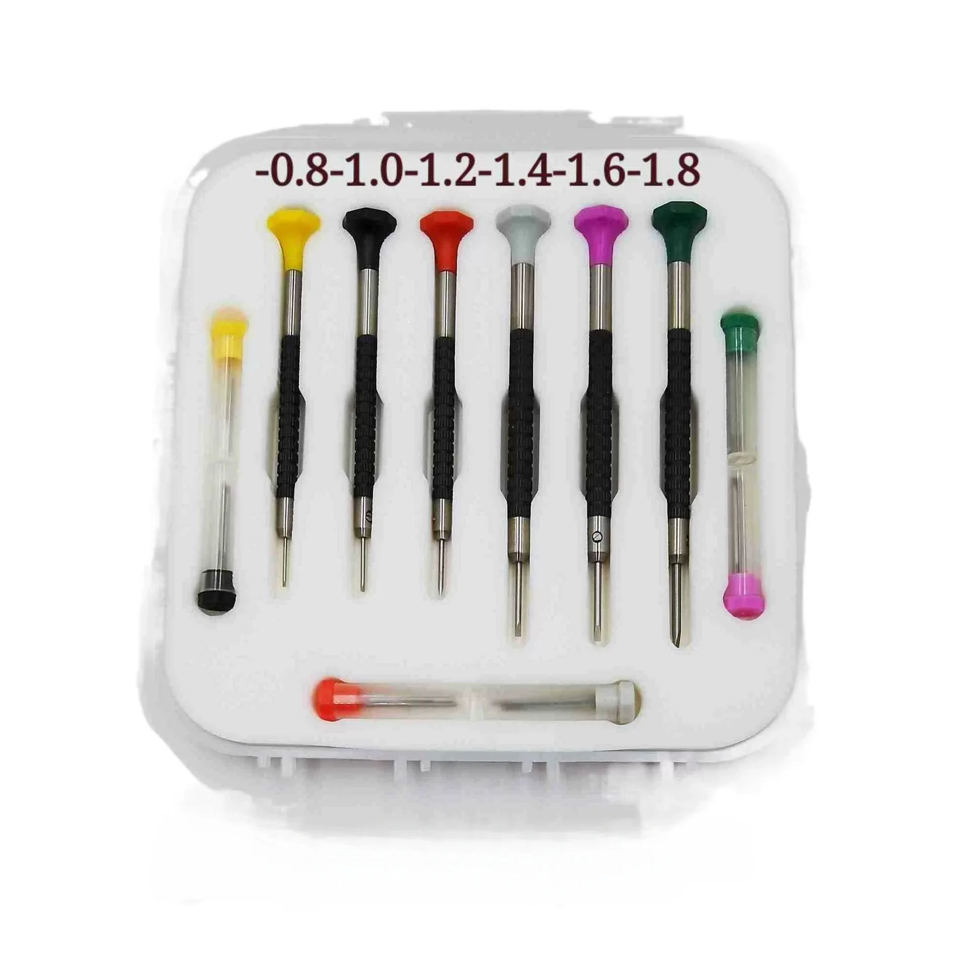 

KOREA Made Micro Flat Head Screwdriver in Millimeter Slot Type Screwdriver To Repair The Watch 6pieces for 0.8-2.0mm