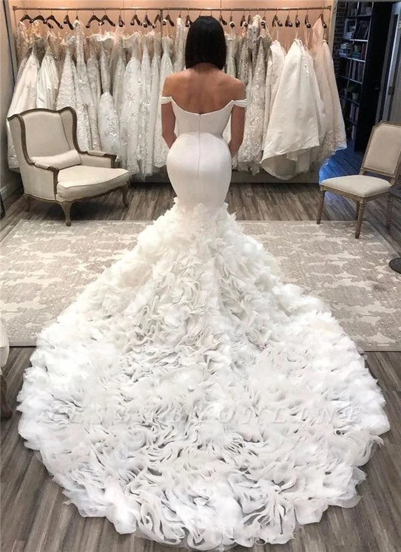 2020 novo sem costas fora do ombro vestidos de casamento querida vestidos de noiva do vintage sereia vestidos de mariee