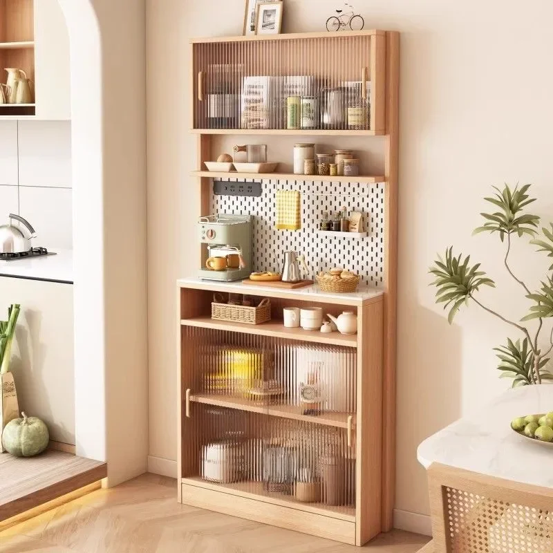 30cm Ultra Thin Wall Side Cabinet Narrow Dining Storage Unit for Kitchen Coffee Area Space Saving Integrated Against Wall