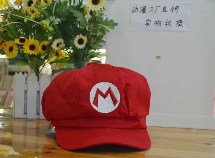 Super Marios Octagonal Hat Children Hat Peaked Cap Cosplay Prop Dress Up Supplies Hot Game Cute Caps Party Kids Birthday Gift