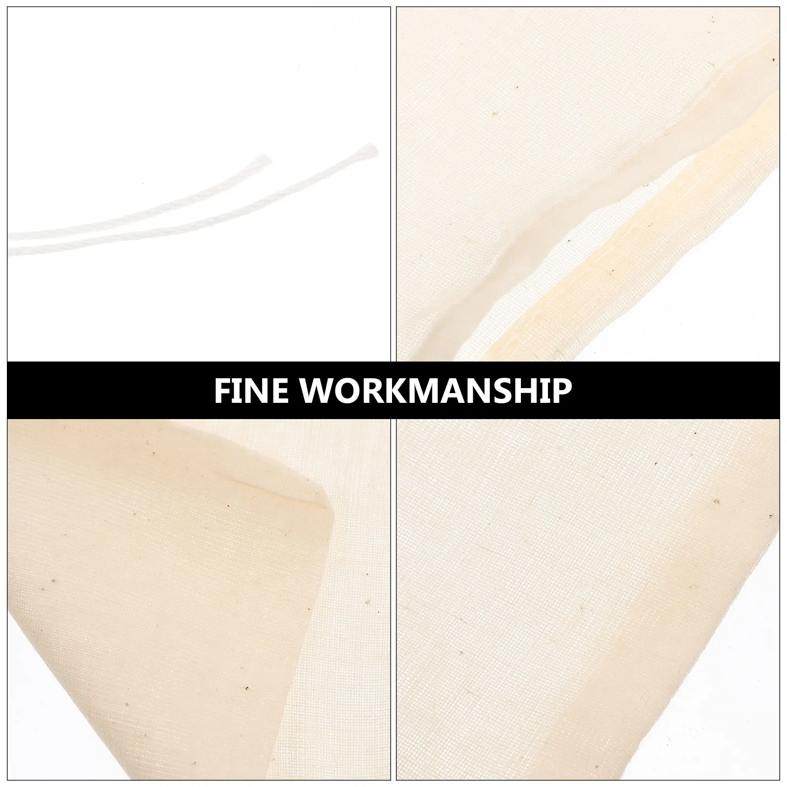 

50Pcs Pure Cotton Filter Bags Heavy Duty Drawstring Pouches for Soup Tea Medicine Spice Straining and Food Storage Use