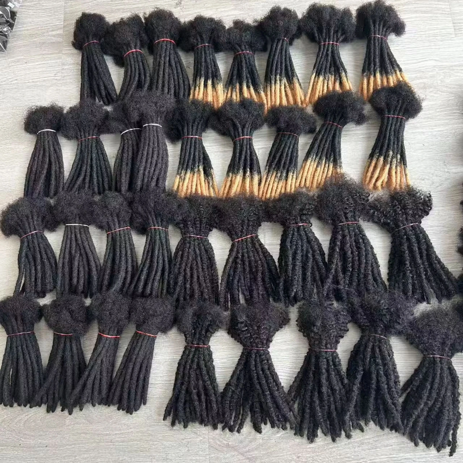 6-20 Inch 100% Human Hair Inter Loc Extensions 0.6cm Width Full Handmade Dreadlock Extensions for Men Women Kids Can Be Dye