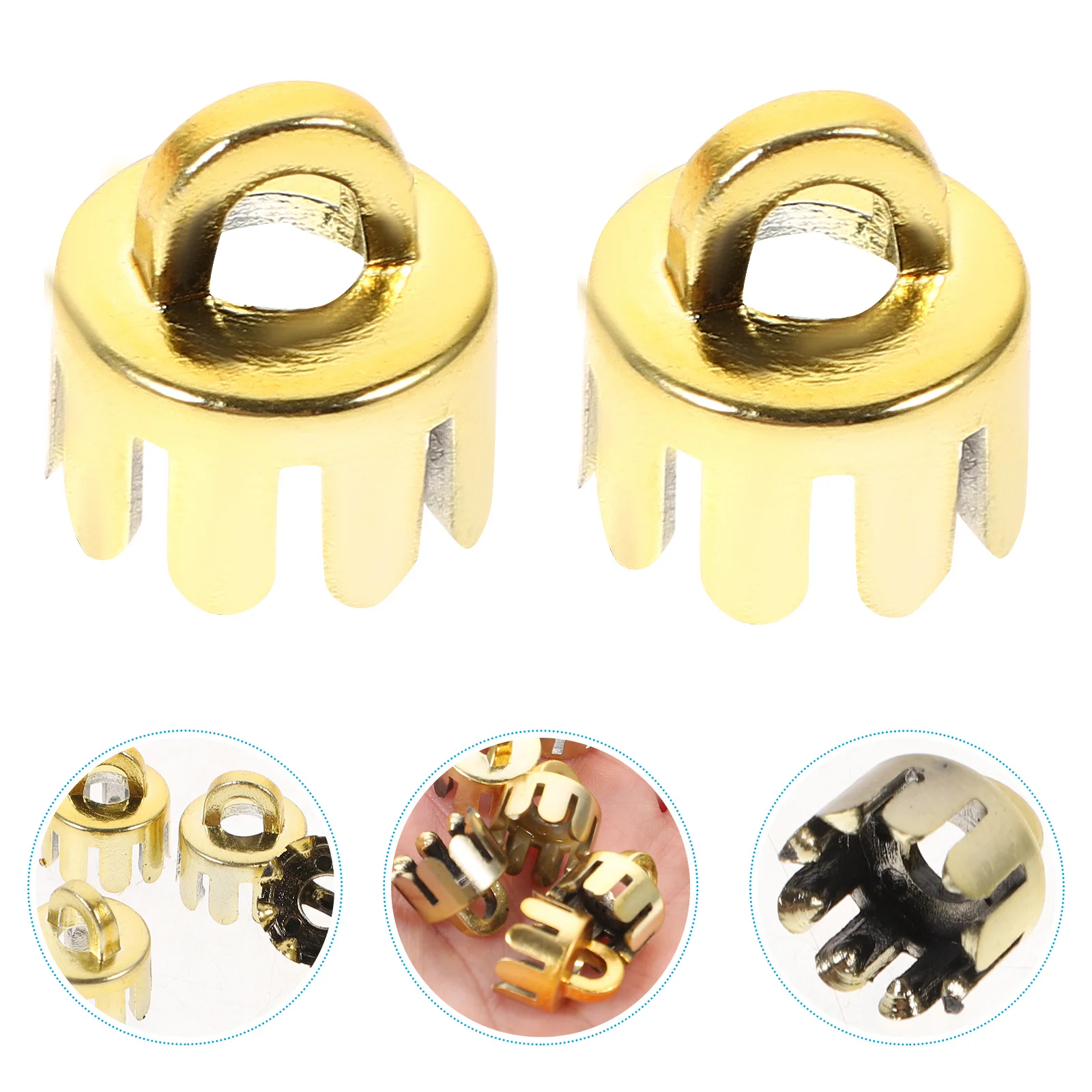 

10Pcs Ball Pendant Supply Plastic Caps for DIY Christmas Ornaments Easy to Plug Stable and Decorative Fittings