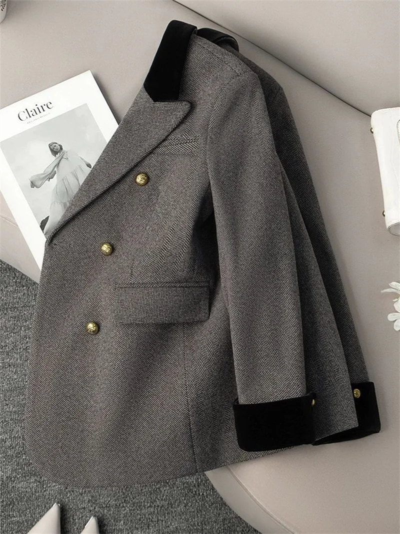 الكورية الخريف موضة جديدة الصوفية البدلة سترة المرأة فضفاضة طويلة الأكمام مزاجه عادية مكتب كل مباراة السيدات السترة أبلى #4