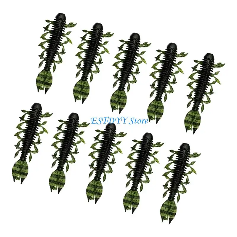 G6DE الطعوم الاصطناعية TPE تتميز طعوم الصيد بتصميم ذيل منحني يعزز الطفو لجذب الأسماك #4