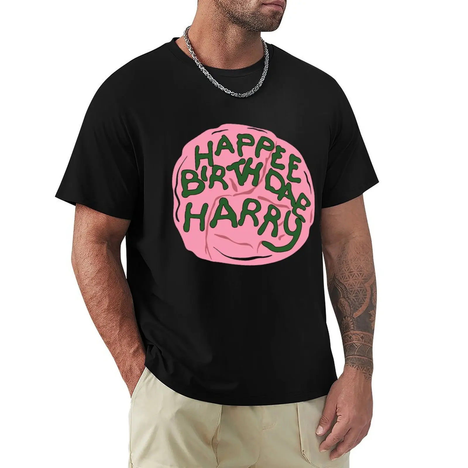 

Happee Birthdae Harry T-Shirt Large Size Loose Casual Tee