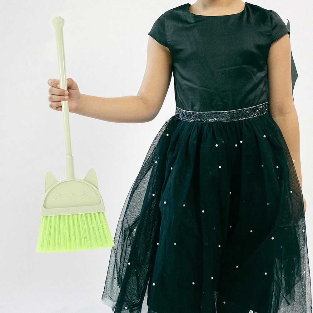 

2 pcs Children Set For Toddlers Small Broom Cartoon Mini Hand Broom Plastic Kids Cleaning For Indoor Outdoor Use