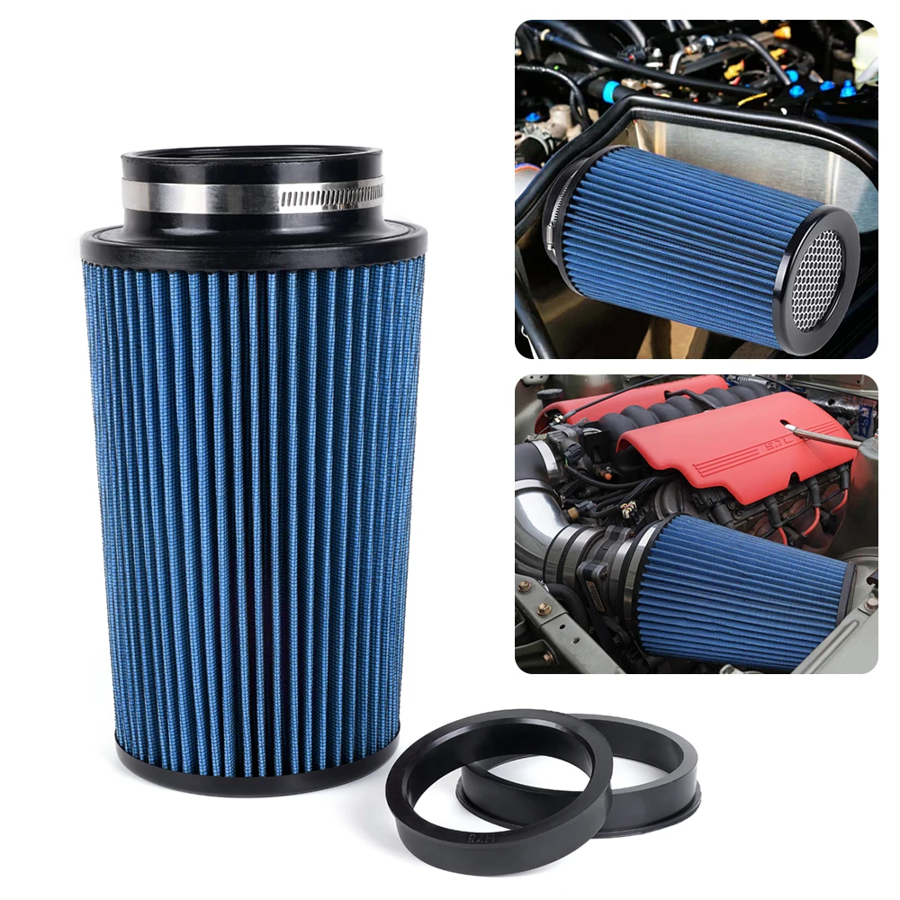 RASTP-3" 3,5" 4" Rennwagen High Flow Kaltlufteinlassluftfilter Drei Größen Konische waschbare Luftfilter 10,6" hoch OFI141 – Detail 18