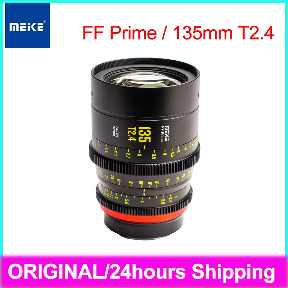 Meike 135mm T2.4 Cine Lens for Full Frame Cinema Camera Systems Photography For Canon Sony FX3 FX6 FX9