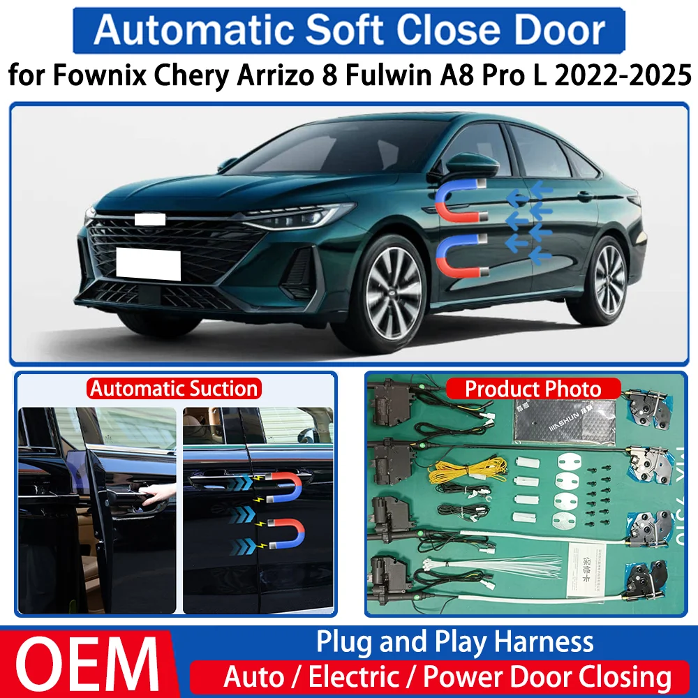 

for Fownix Chery Arrizo 8 Fulwin A8 Pro L 2022-2025 Car Automatic Soft Close Door Electric Suction Kit Auto Power Closing System