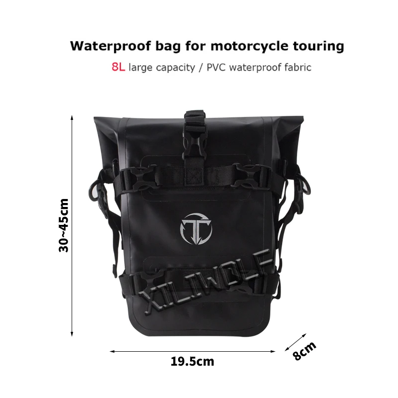 

Multifunctional Bumper Bag For Motorcycle Universal Waterproof Tail Bag Backpack Guard Bar Side Bag for Travel Quick Release